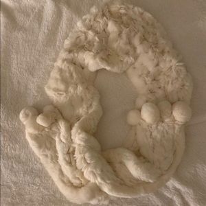 Hat Together With Scarf 100% Natural Fur